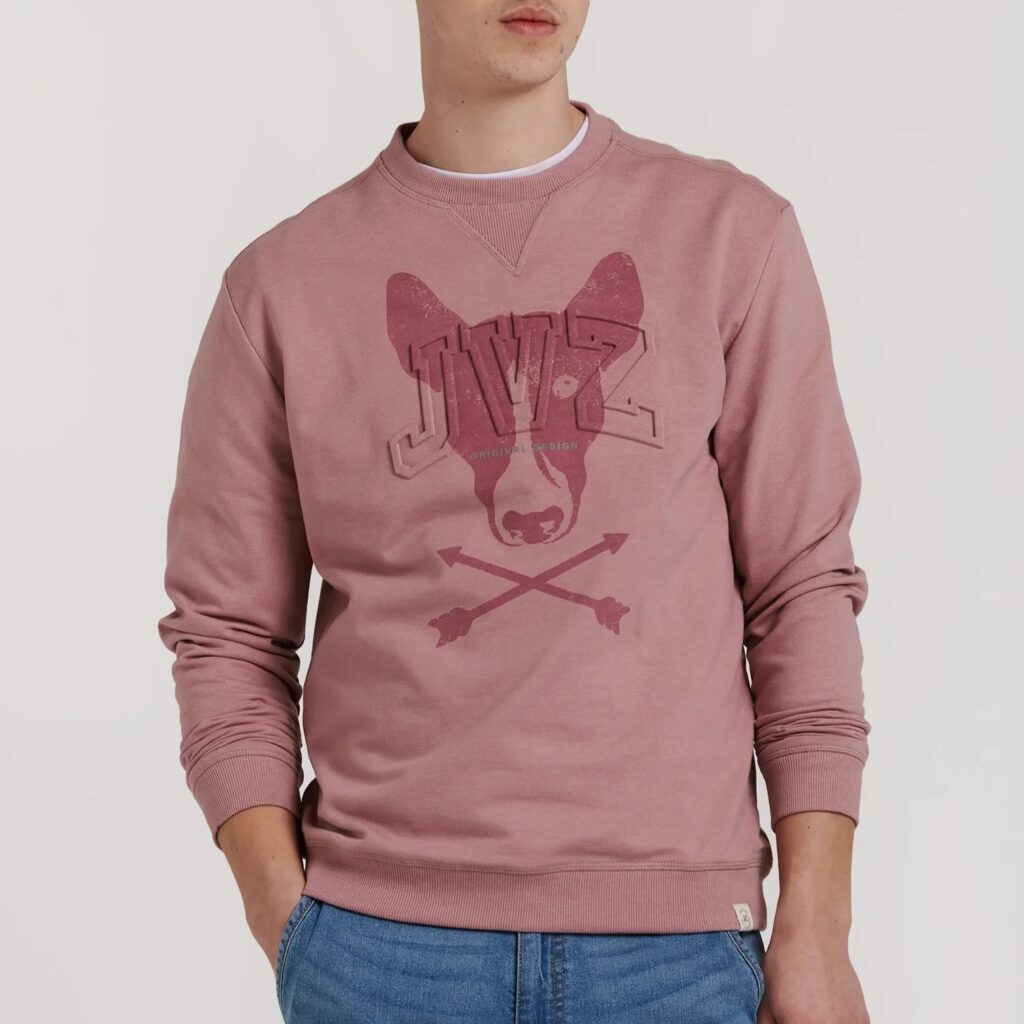 Sudadera Logo Relieve Rosa