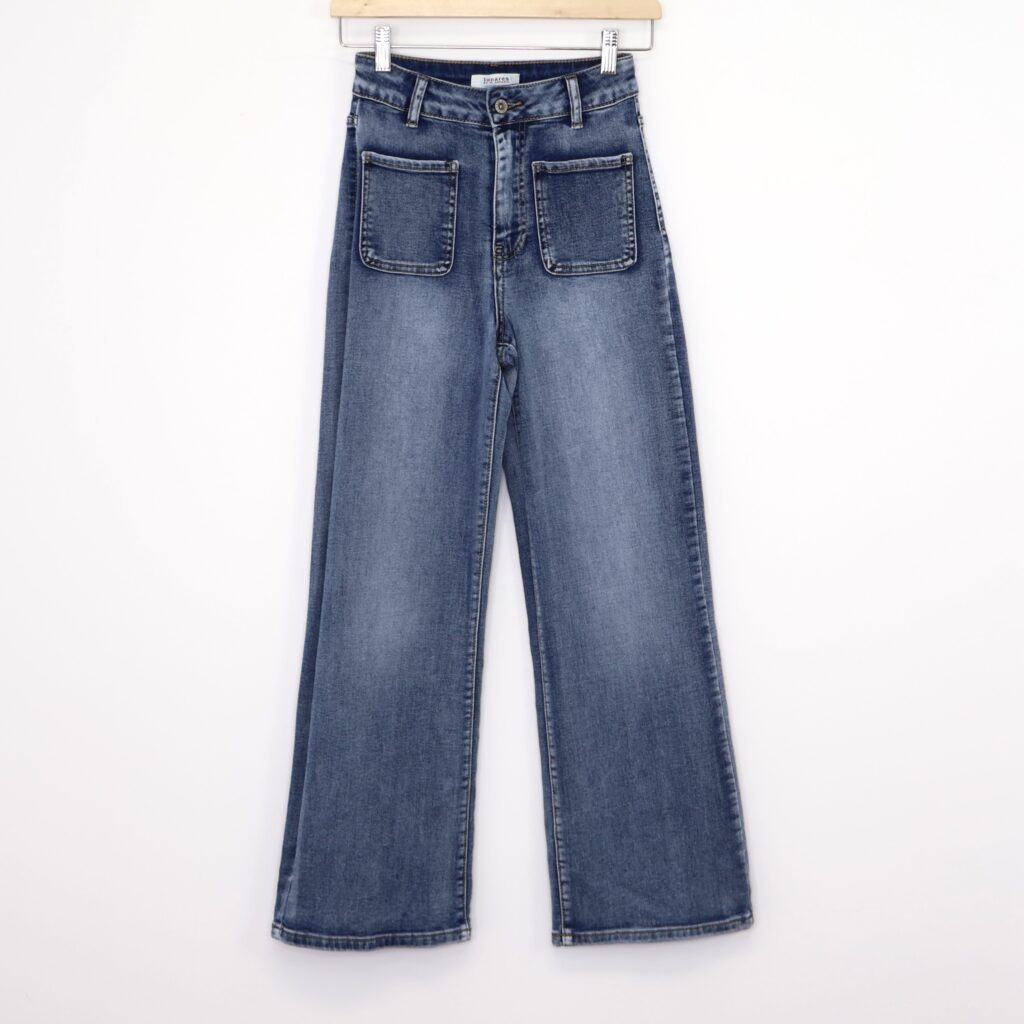 Jeans Wide-Leg Denim Bolsillos