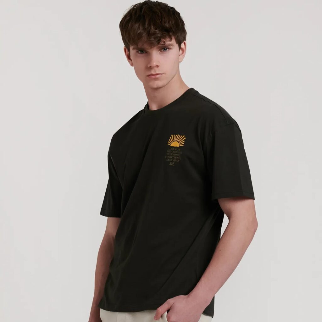 Camiseta Print Sol Naciente Kaki