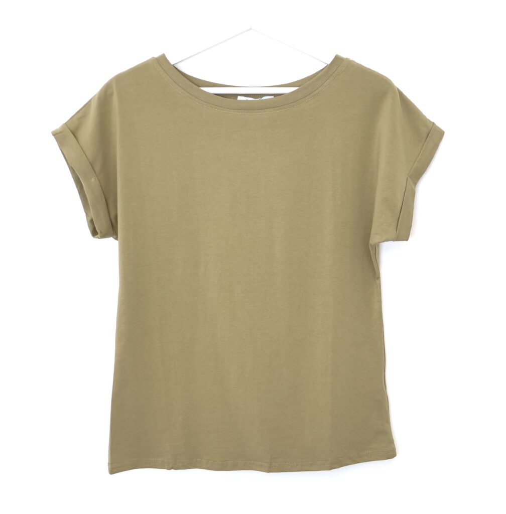 Camiseta Básica Cuello Redondo Kaki