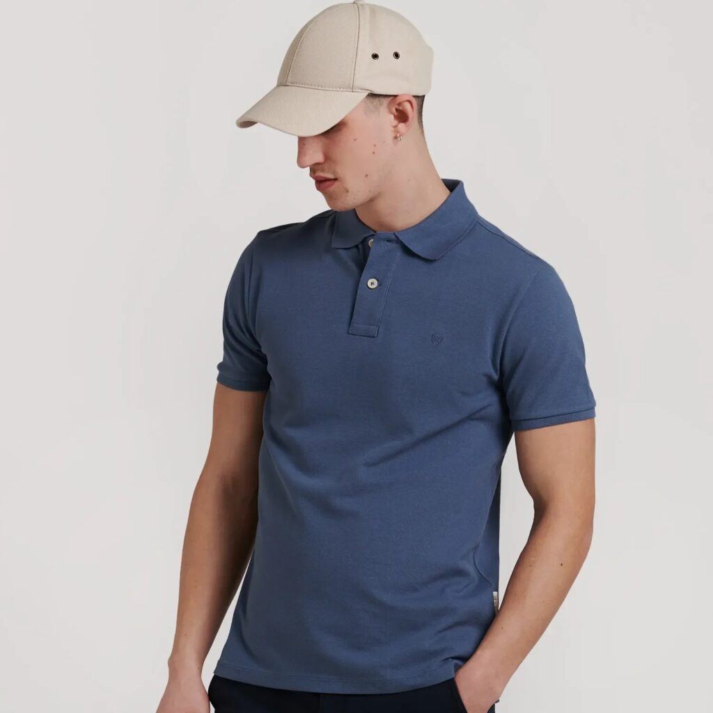 Polo Liso Premium Azul