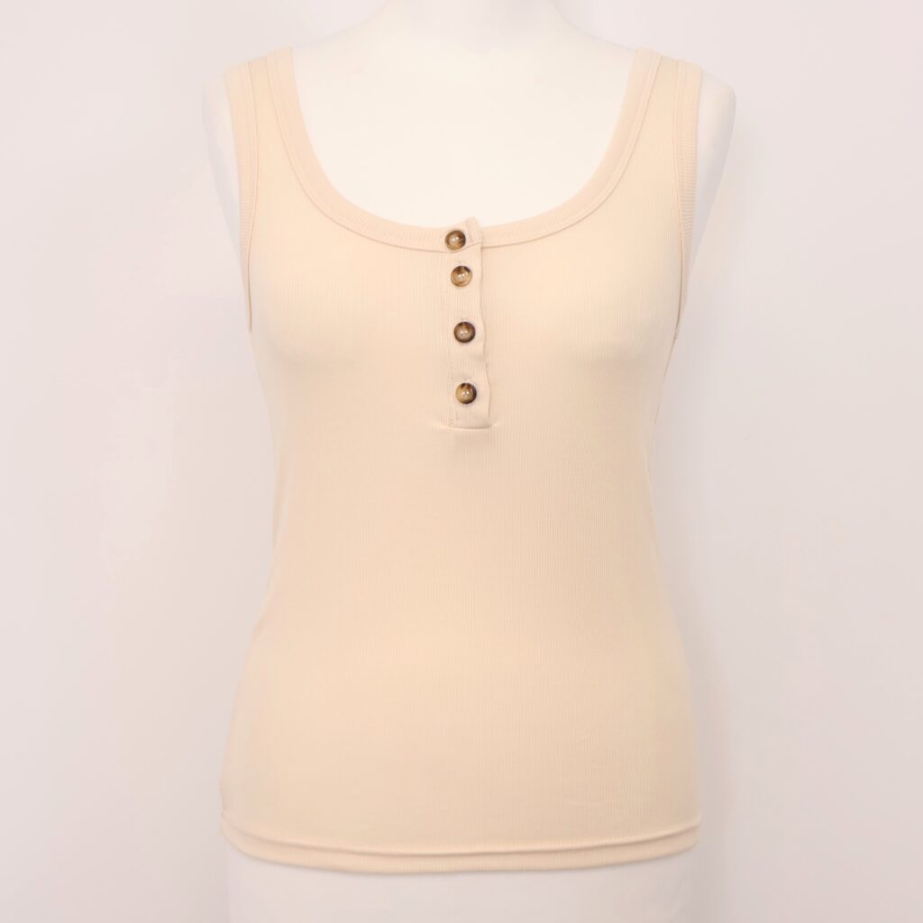Top Botones Beige