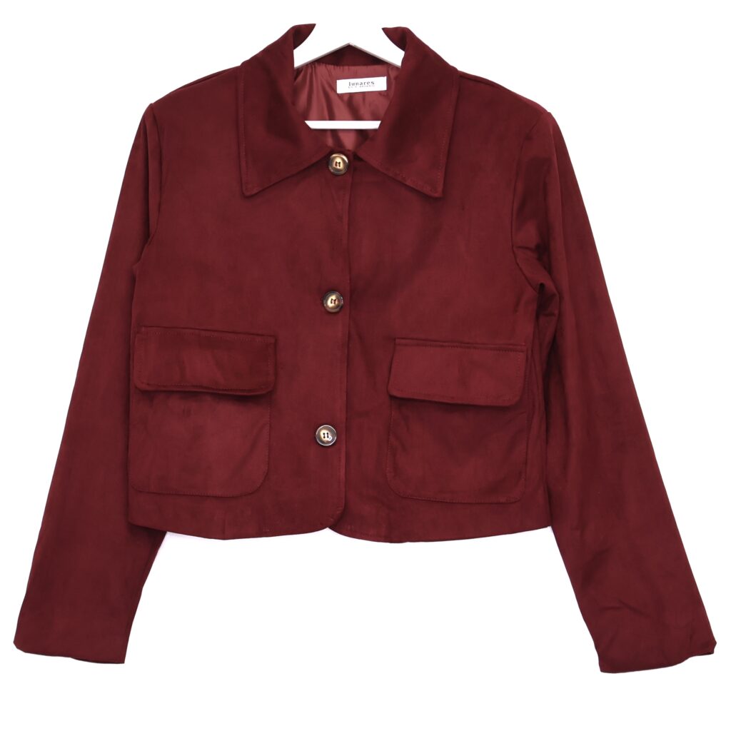 Chaqueta Ante Burdeos