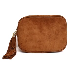 Bolso Borla Ante Camel