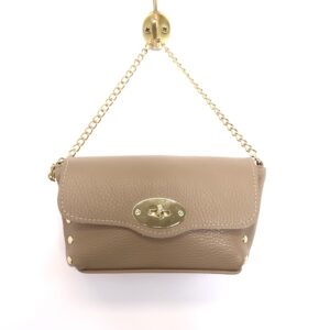 Bolso Piel Tachuelas Beige