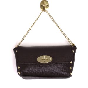 Bolso Piel Tachuelas Chocolate