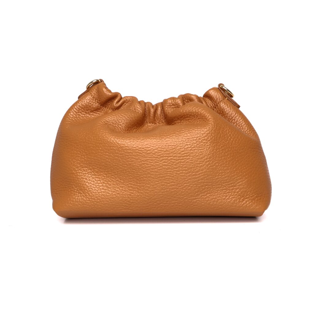 Bolso Piel Clutch Camel