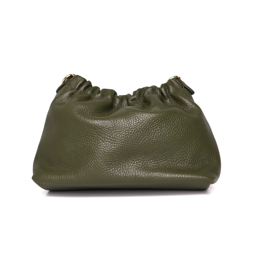 Bolso Piel Clutch Kaki