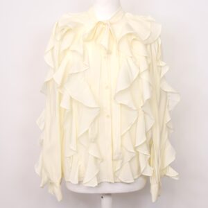 Camisa Volantes Beige