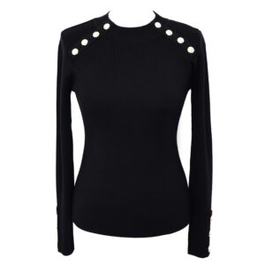 Jersey Botones Negro