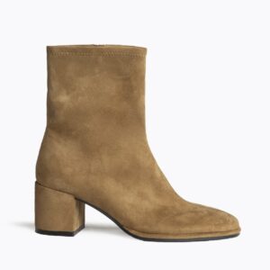 Botín Tacón Cuadrado Camel