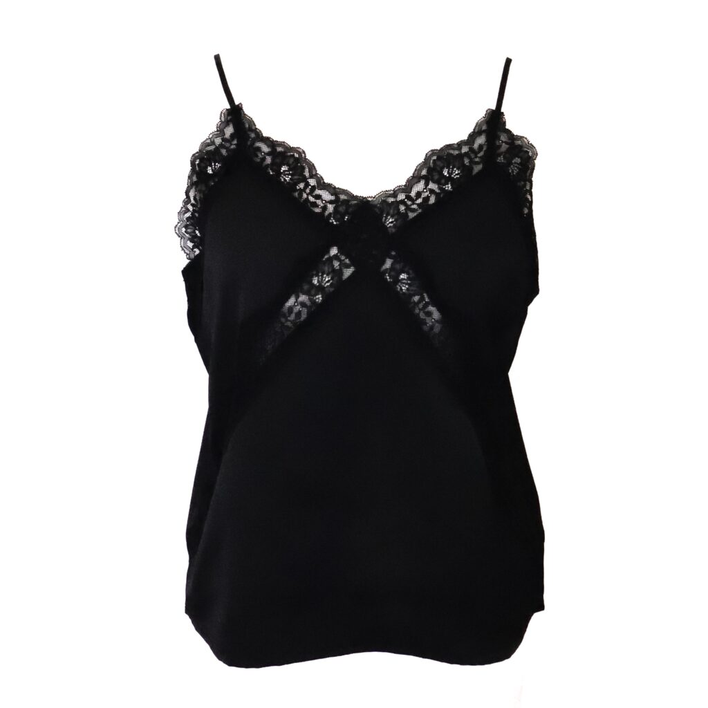 Lencera Puntilla Cruzada Negra