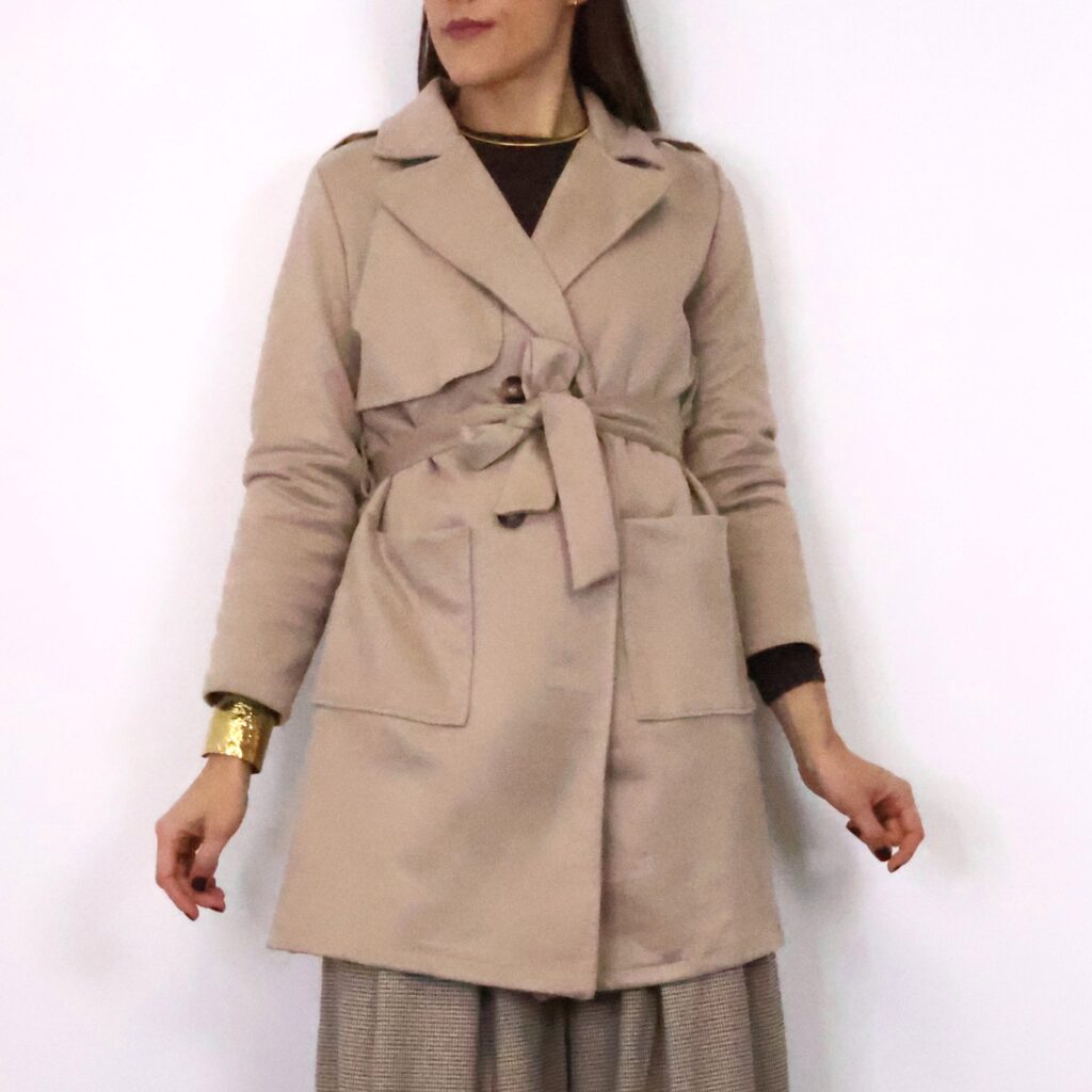 Gabardina Ante Beige