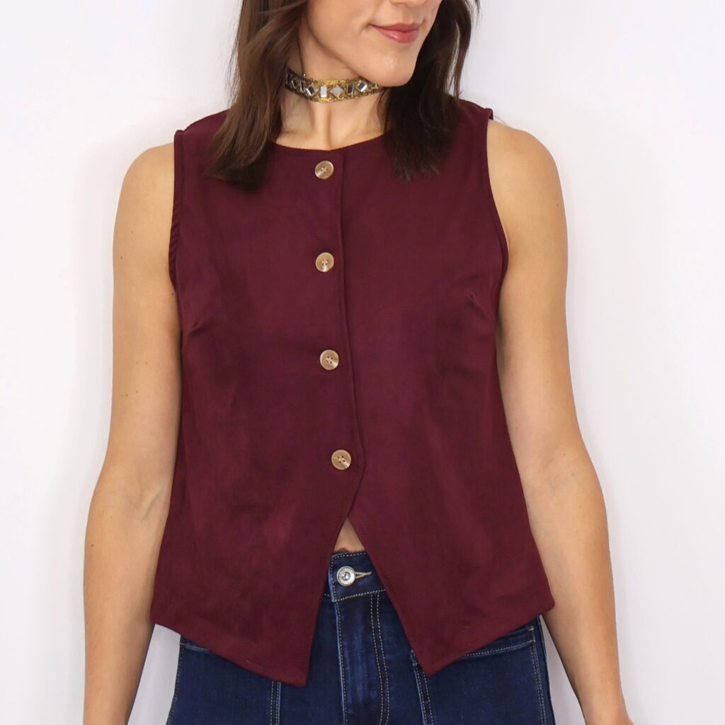 Chaleco Antelina Burdeos