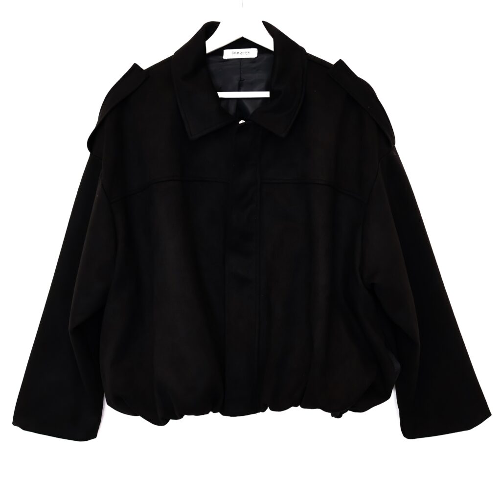 Chaqueta Bomber Ante Negra