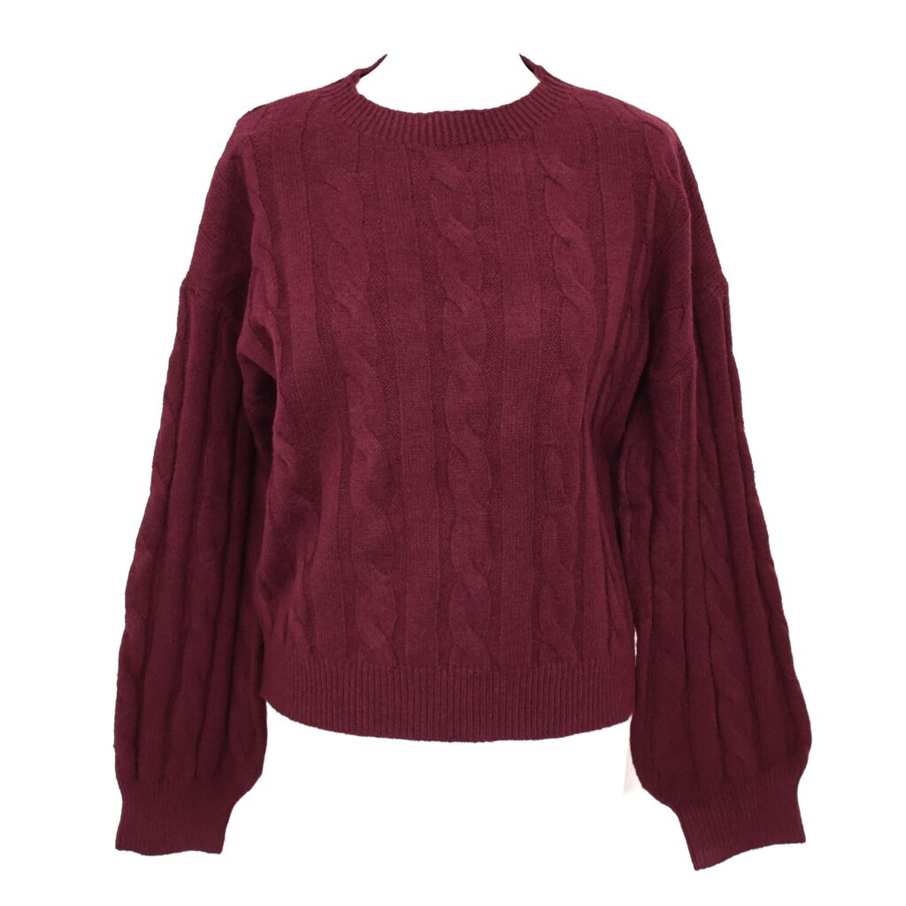 Jersey Punto Ochos Burdeos