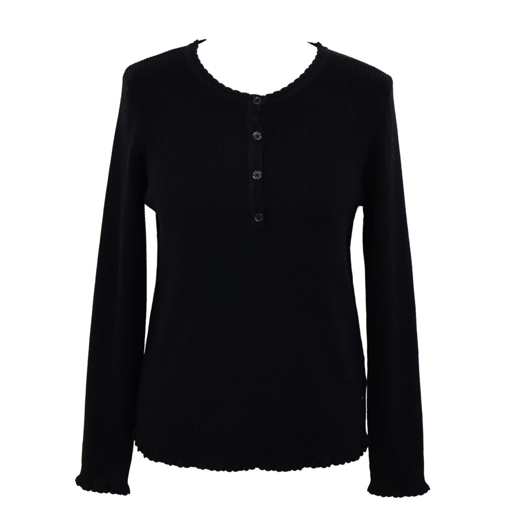 Camiseta Botones Negra