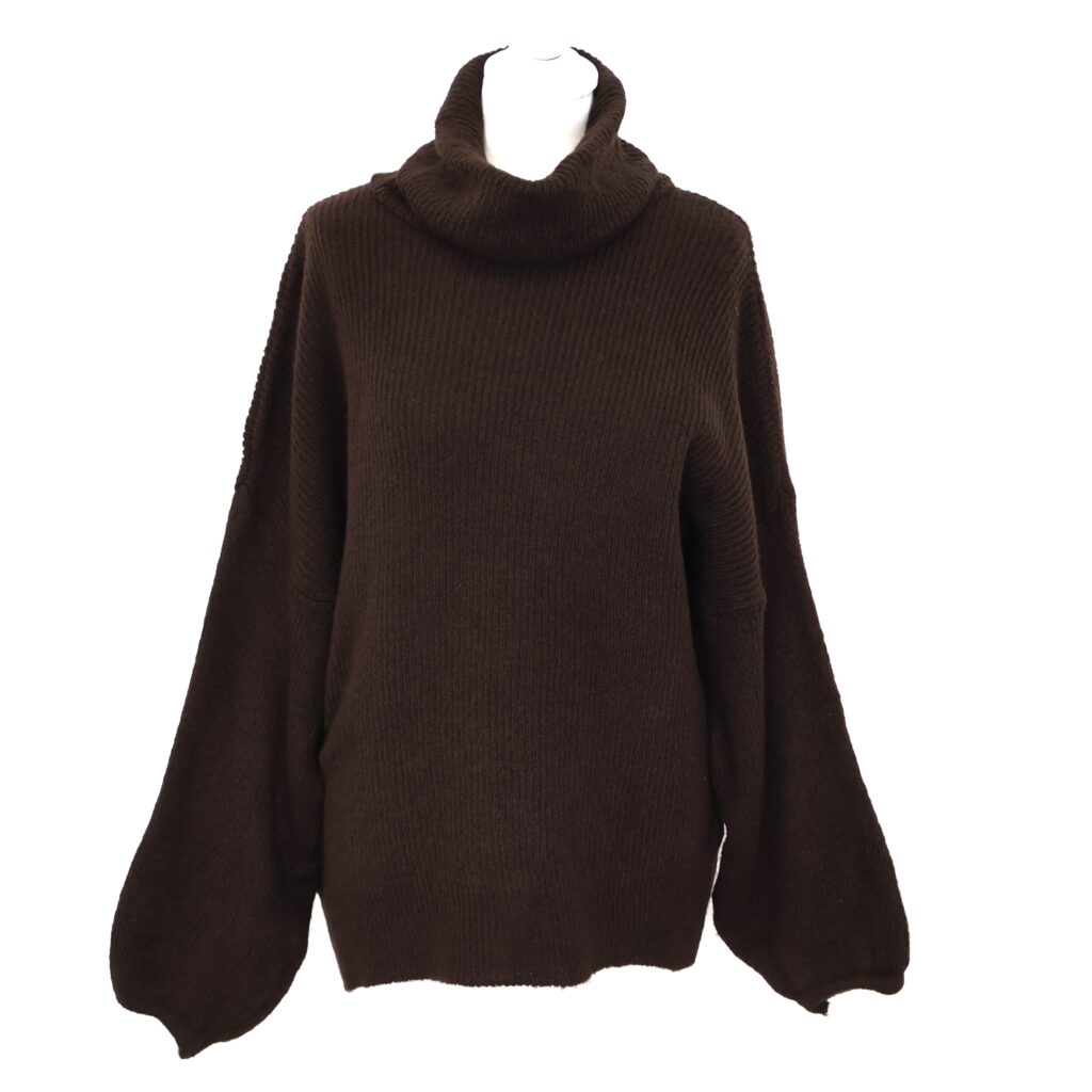 Jersey Punto Cuello Chocolate