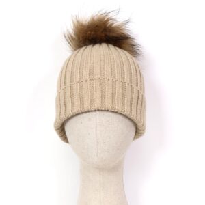 Gorro Pompón Beige
