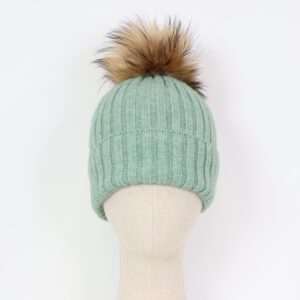 Gorro Pompón Verde Agua