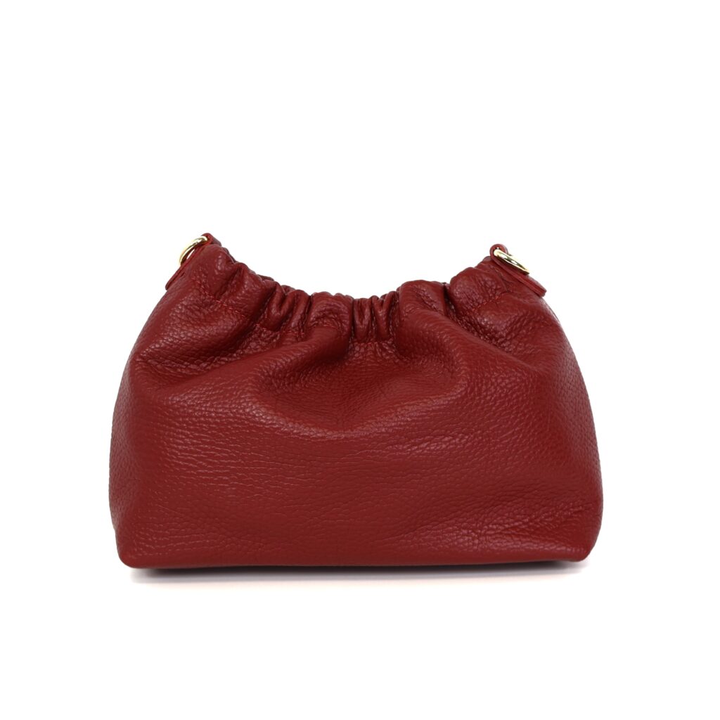 Bolso Piel Clutch Burdeos