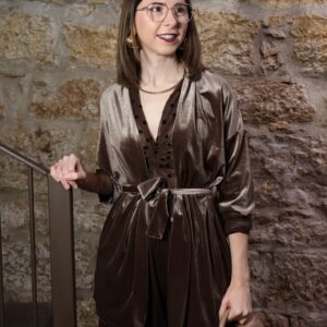 Kimono Terciopelo Taupe