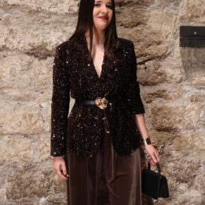 Blazer Lentejuelas Chocolate