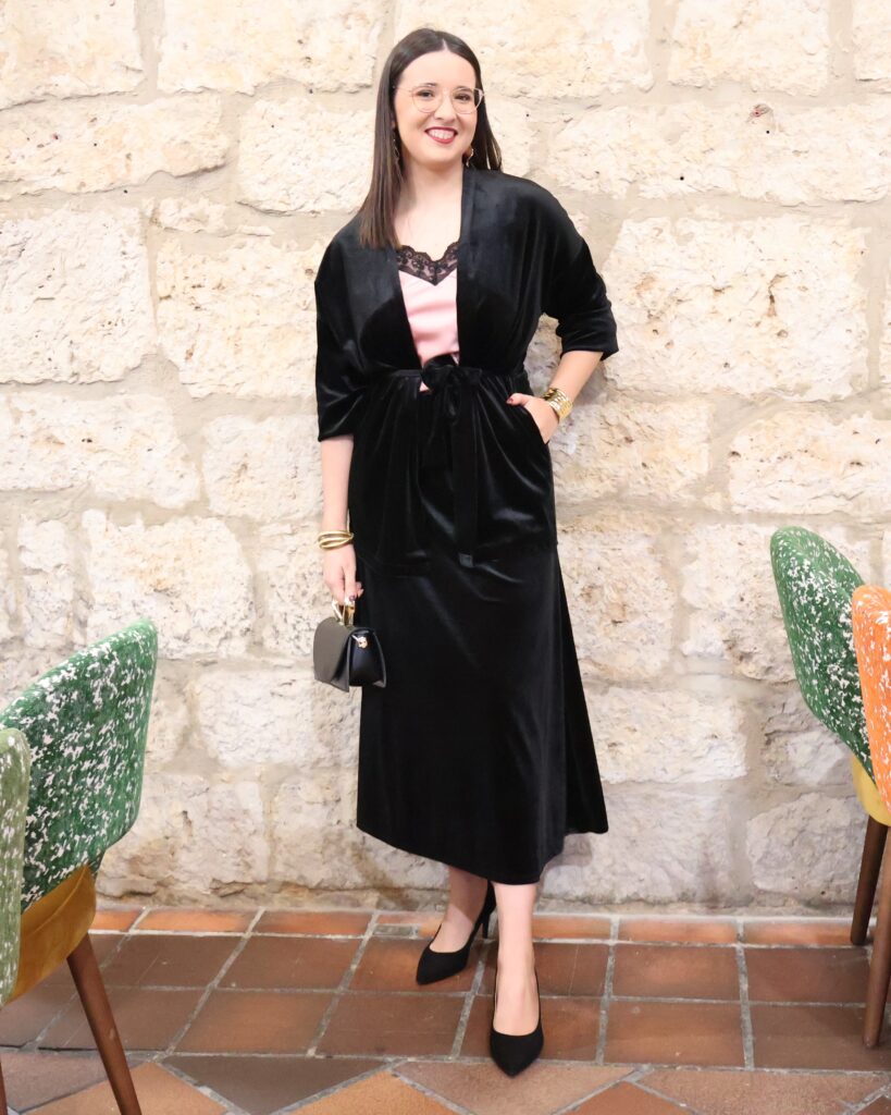 Kimono Terciopelo Negro