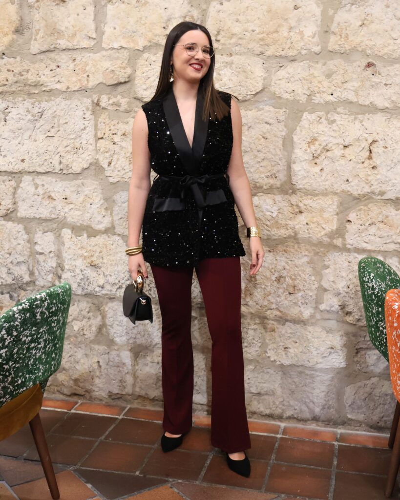 Chaleco Lentejuelas Negro