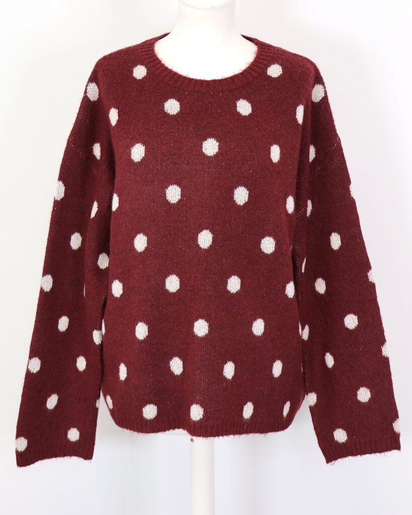 Jersey Lunares Burdeos