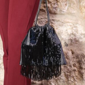 Bombonera Flecos Negra