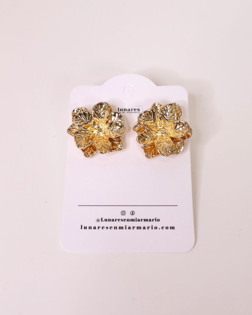 Pendientes Dorados flor