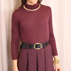 Camiseta Basic Cuello Burgundy