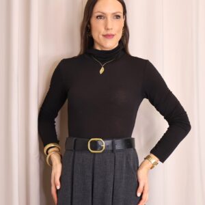 Camiseta Basic Cuello Negra