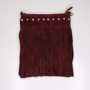 Bolso Ante Tachuelas Burdeos