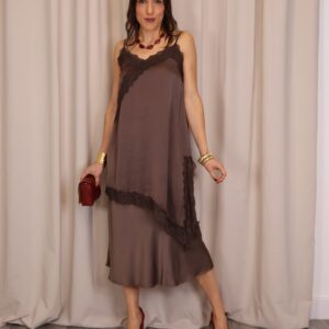 Vestido Lencero Taupe