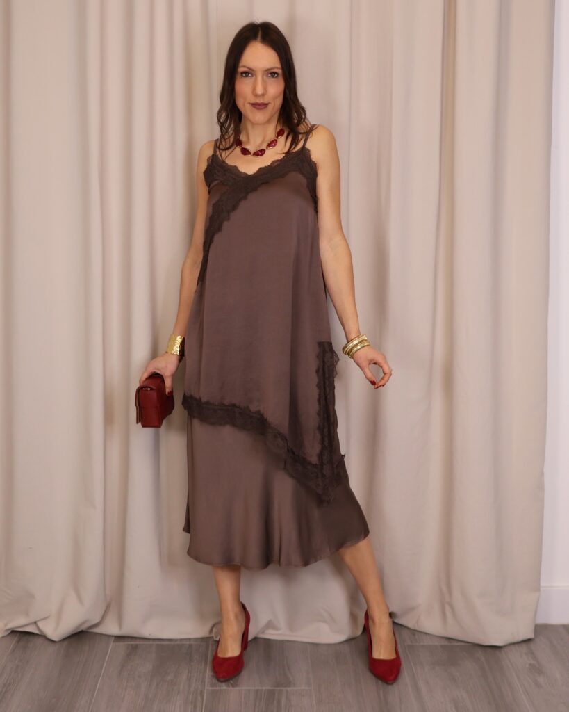 Vestido Lencero Taupe