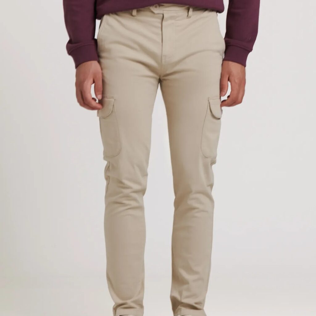Pantalón Chino Cargo Piedra