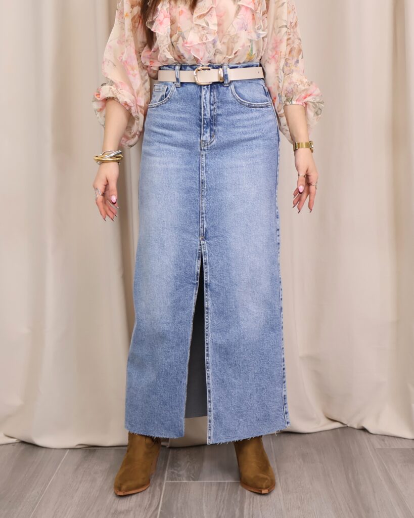 Falda Denim Larga