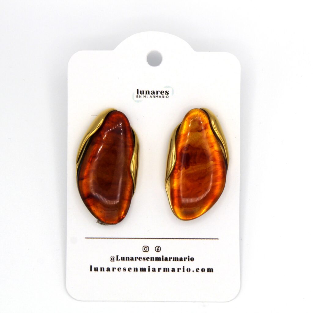 Pendientes Ámbar Caramelo