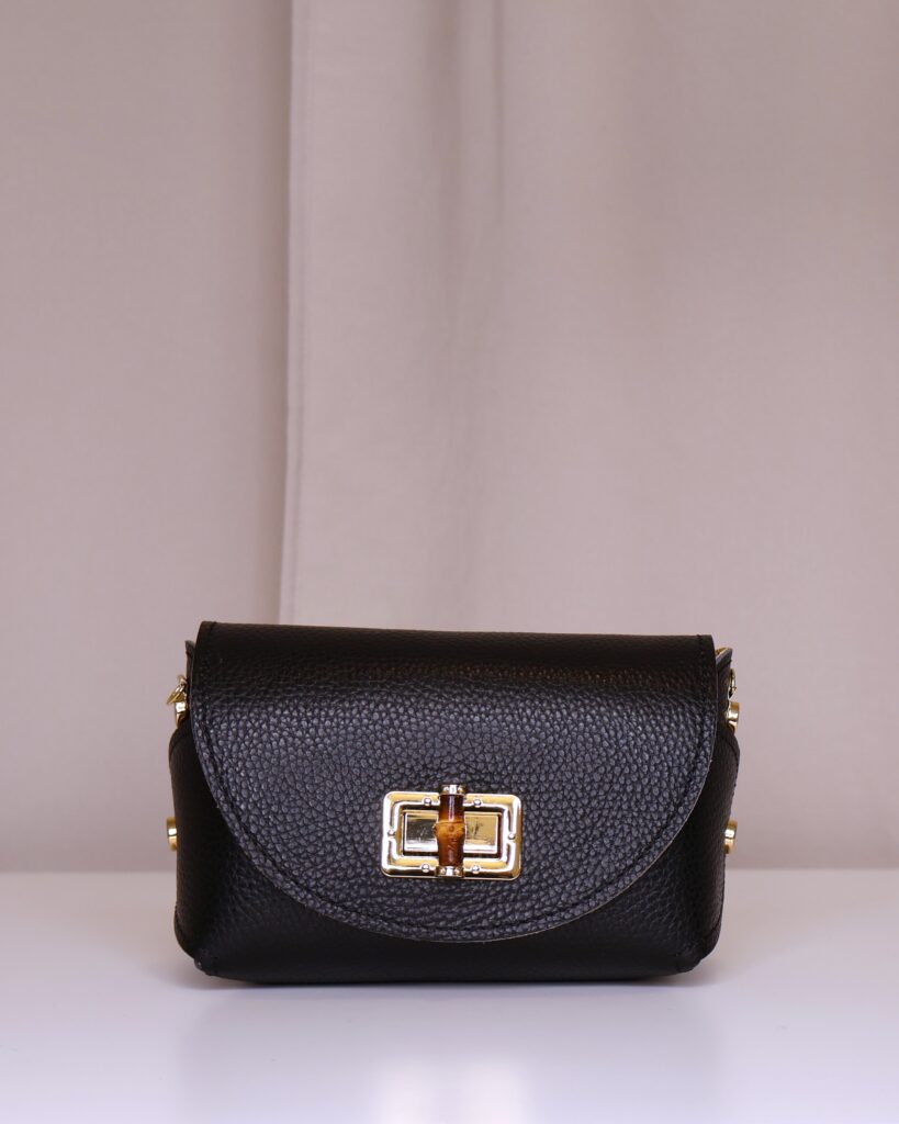 Bolso Piel Coco Negro