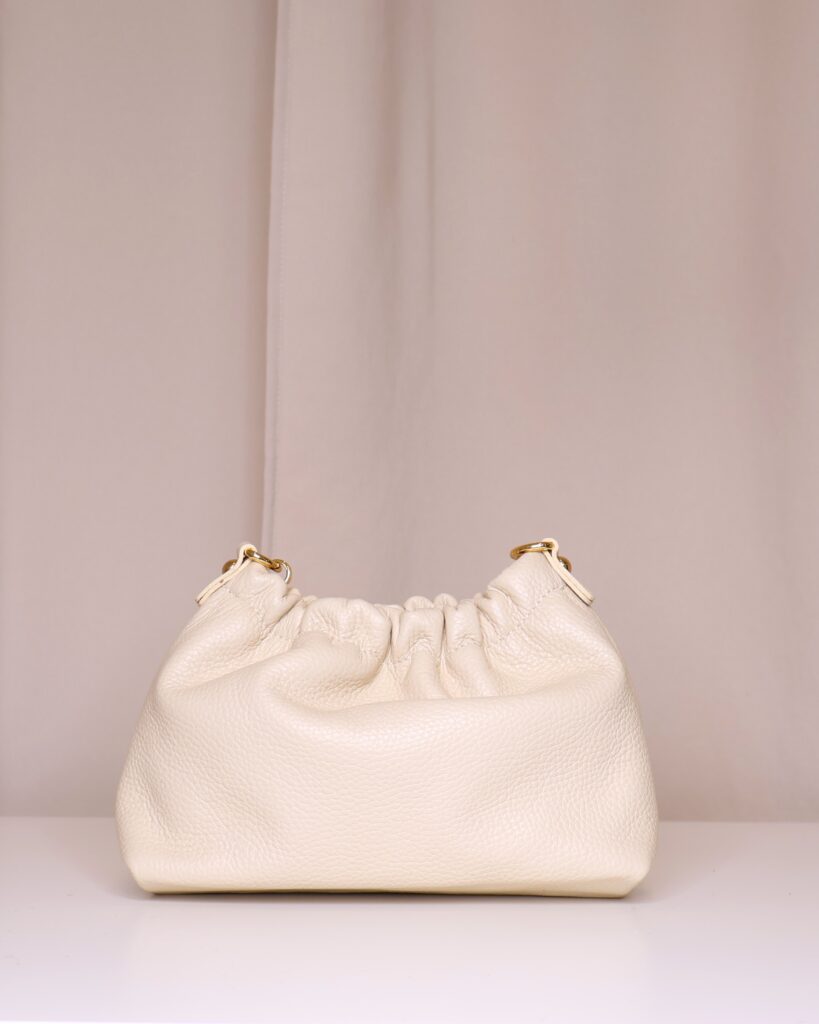 Bolso Piel Clutch Beige