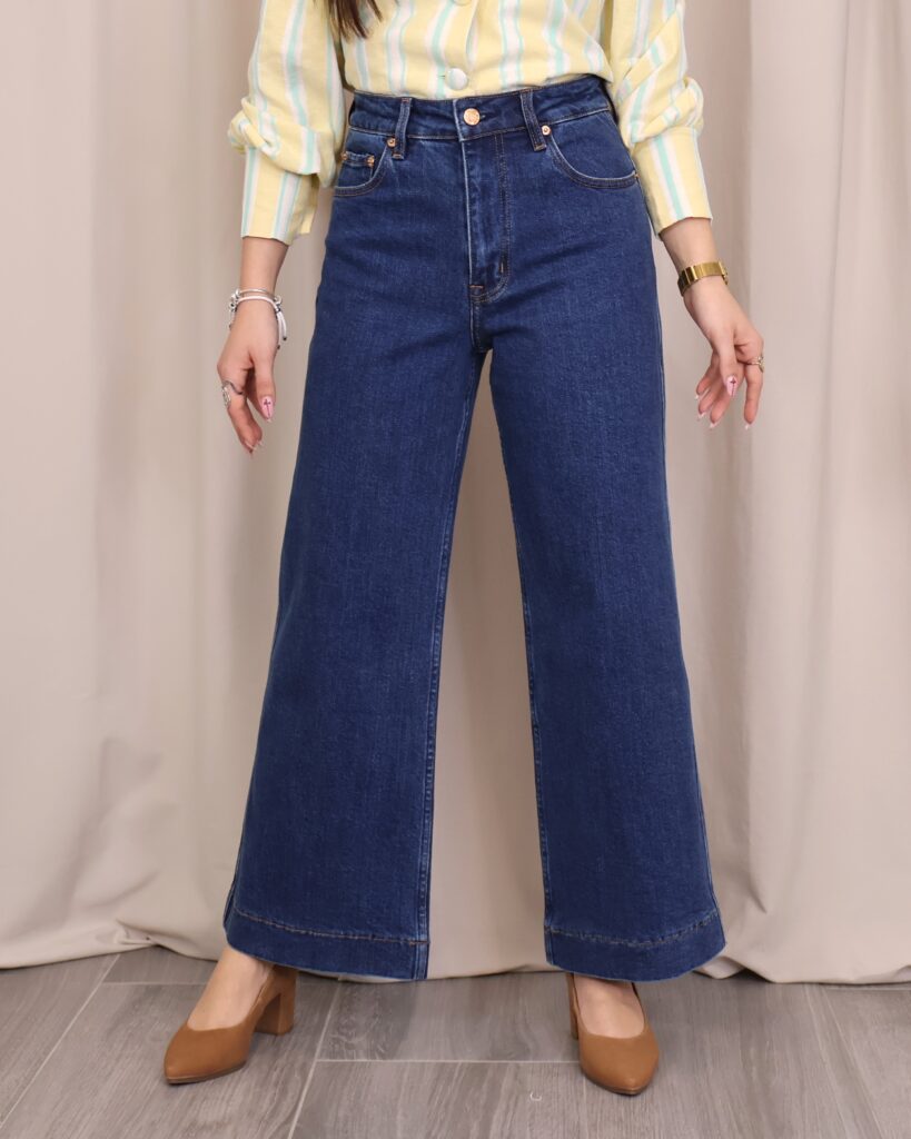 Jeans Cropped Denim Oscuro
