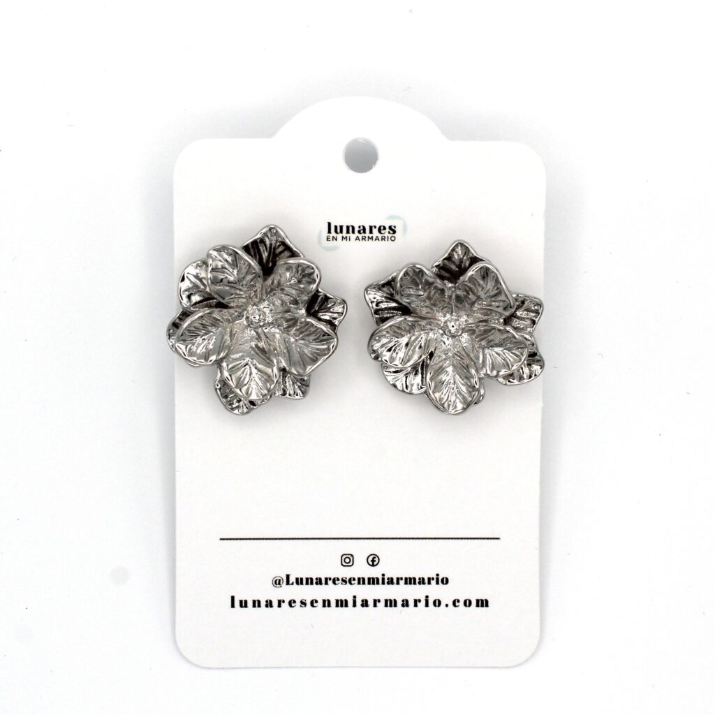 Pendientes Flower Plata