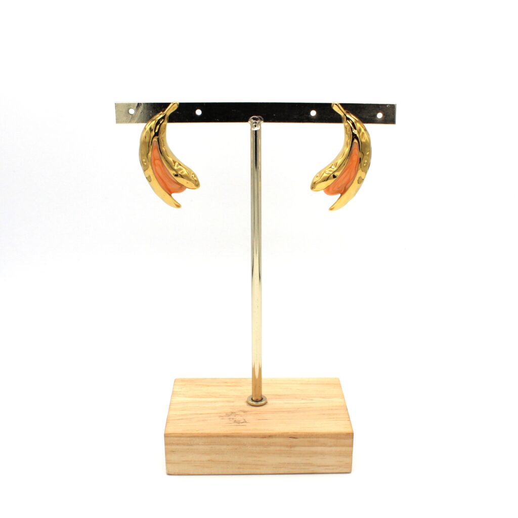 Pendientes Crescent Naranja