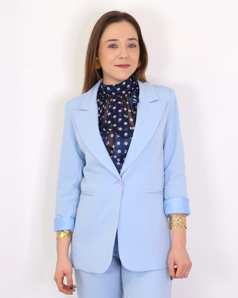 Blazer Traje Azul Celeste