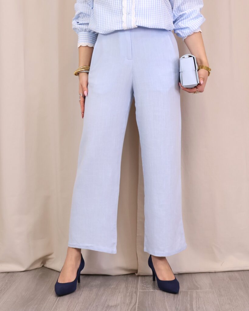 Pantalón Lino Celeste