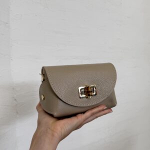 Bolso Piel Coco Beige