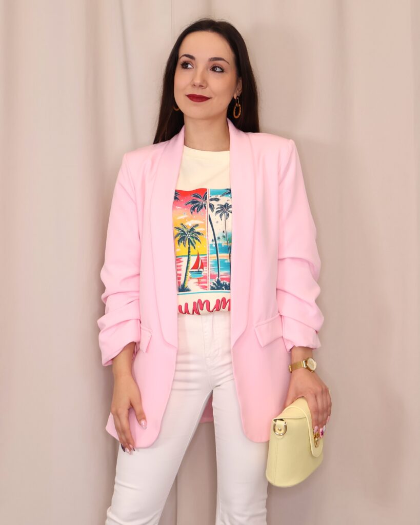 Blazer Basic Rosa