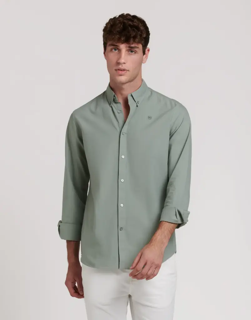 Camisa Lisa Oxford Verde
